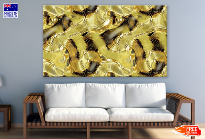 Yellow Abstract Design Print 100% Australian Made