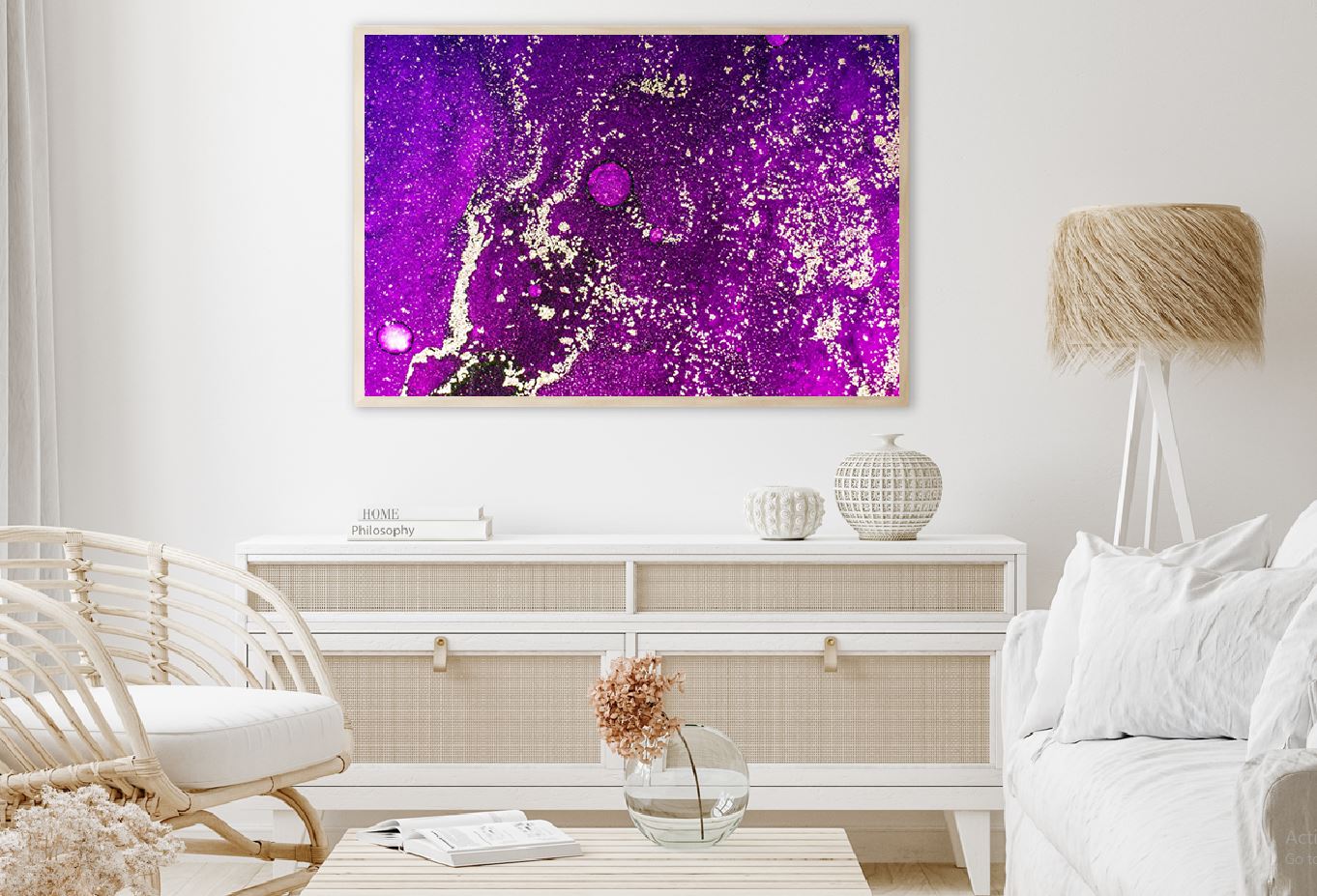 Dark Purple & Gold Abstract Design Home Decor Premium Quality Poster Print Choose Your Sizes