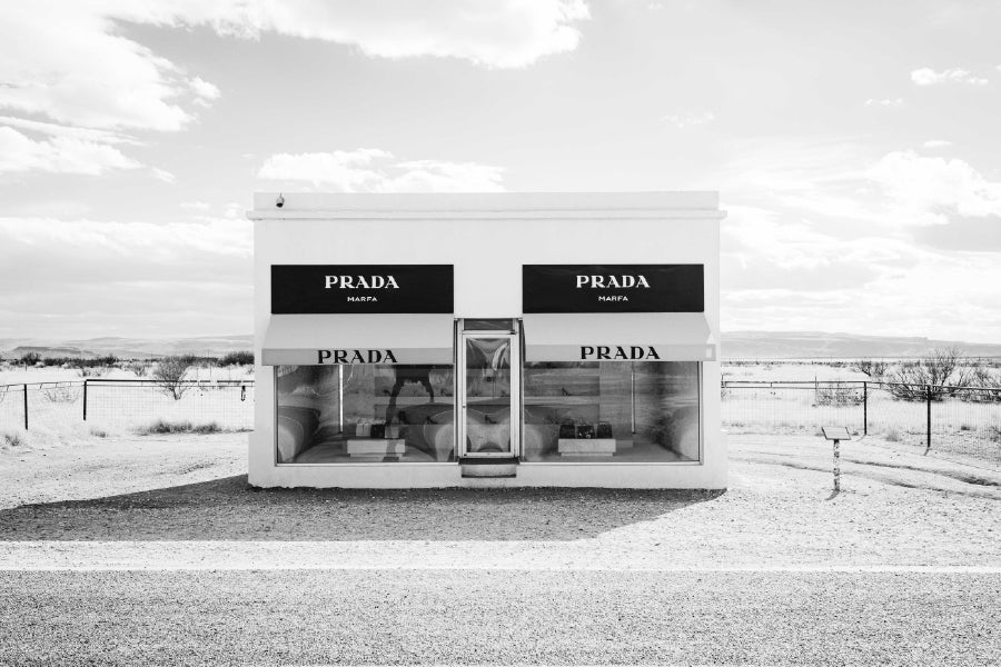 Prada Marfa Store B&W Photograph Print 100% Australian Made