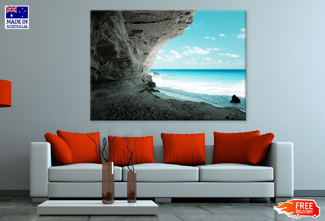 Ageeba Beach View From Cave Photograph Print 100% Australian Made