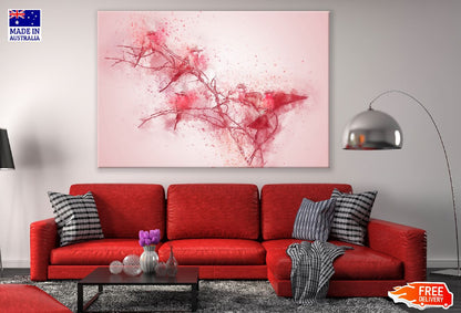 Pink Birds Abstract Design Print 100% Australian Made