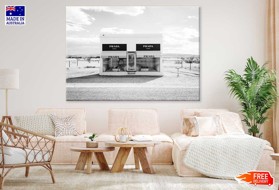 Prada Marfa Store B&W Photograph Print 100% Australian Made