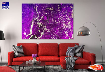 Dark Purple & Gold Abstract Design Print 100% Australian Made