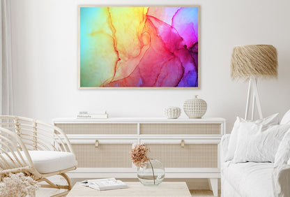 Pink Yellow & Blue Abstract Design Home Decor Premium Quality Poster Print Choose Your Sizes