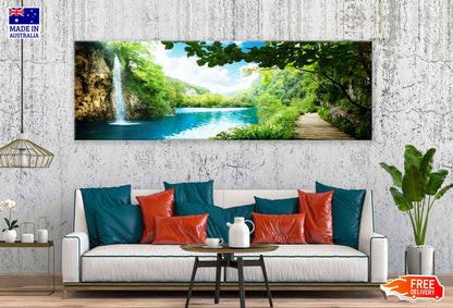 Panoramic Canvas Deep Forest Scenery Photograph Croatia High Quality 100% Australian Made Wall Canvas Print Ready to Hang