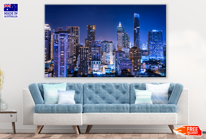 Abstract Night Cityscape Print 100% Australian Made