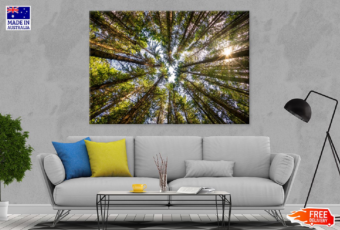 Angle View of Trees Forest View Photograph Print 100% Australian Made