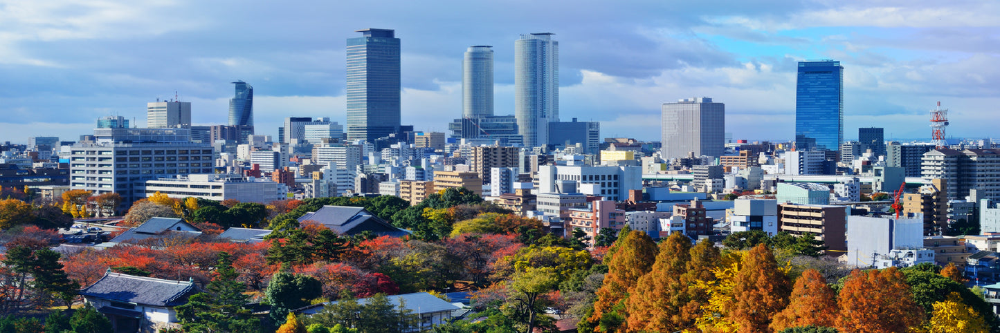 Panoramic Canvas Nagoya Japan Skyline View High Quality 100% Australian Made Wall Canvas Print Ready to Hang