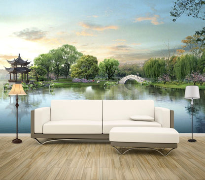 Wallpaper Murals Peel and Stick Removable Stunning Lake Nature Photograph High Quality