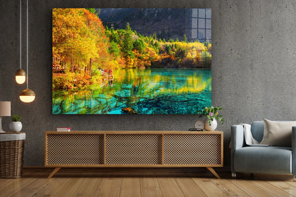 Autumn Nature Scenery Print Tempered Glass Wall Art 100% Made in Australia Ready to Hang