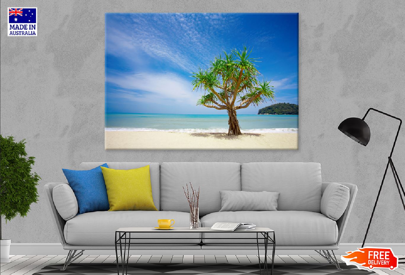 Mangrove Tree on Sandy Beach View Photograph Print 100% Australian Made