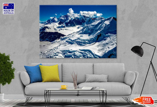 Alaska Snow Mountains Scenery Photograph Print 100% Australian Made