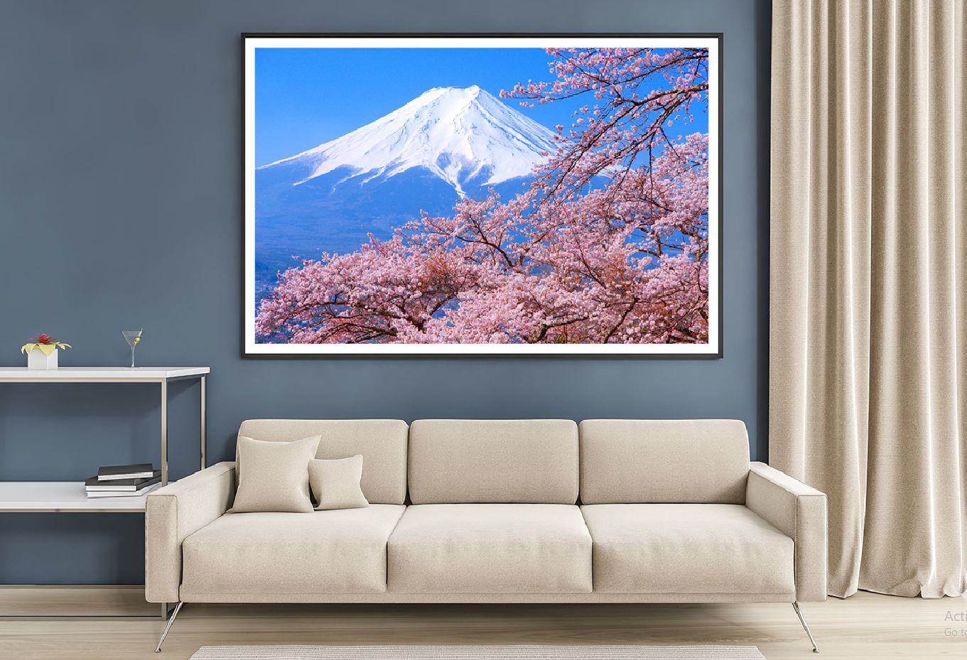 Blossom Flower Tree with Mountain View Photograph Home Decor Premium Quality Poster Print Choose Your Sizes