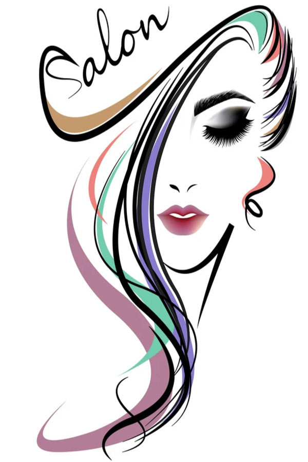 Colorful Girl Fashion Line Art Design Print 100% Australian Made