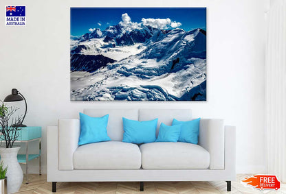 Alaska Snow Mountains Scenery Photograph Print 100% Australian Made