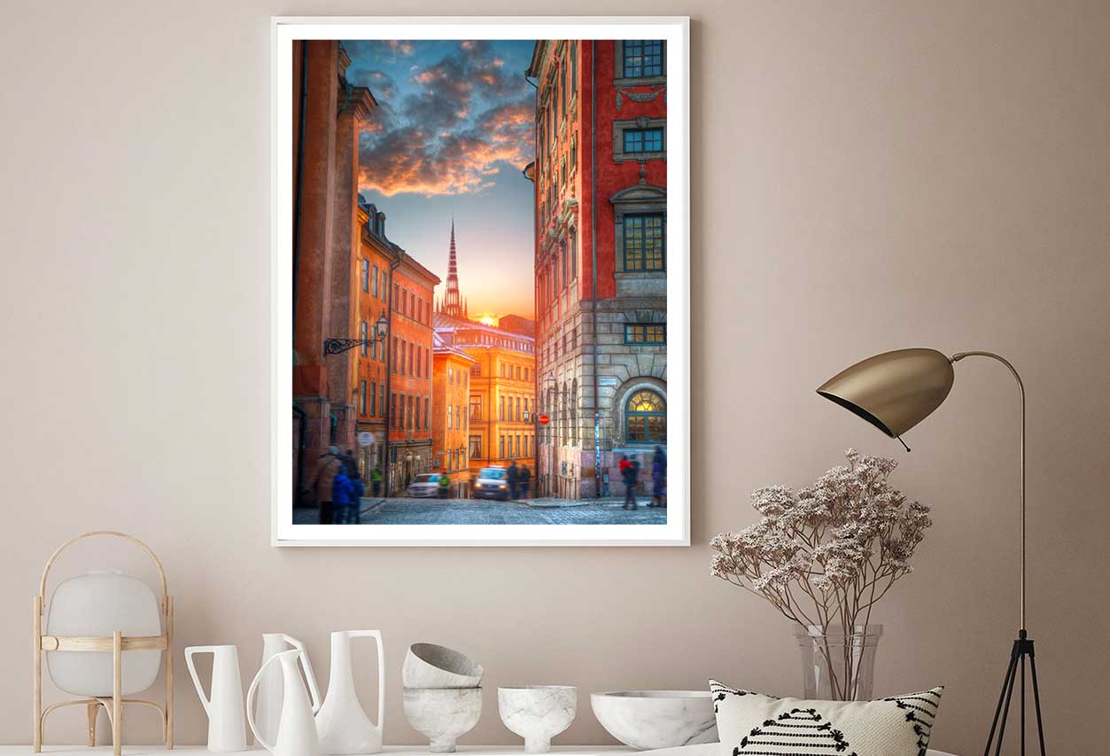 Capital Stockholm Street View Photograph Sweden Home Decor Premium Quality Poster Print Choose Your Sizes