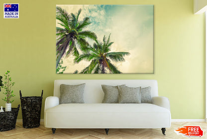 Palm Trees & Sky View From Below Photograph Print 100% Australian Made