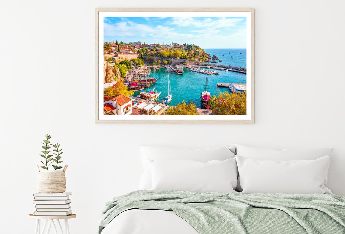 Old Town & Sea View Photograph in Antalya Turkey Home Decor Premium Quality Poster Print Choose Your Sizes