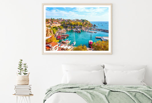 Old Town & Sea View Photograph in Antalya Turkey Home Decor Premium Quality Poster Print Choose Your Sizes