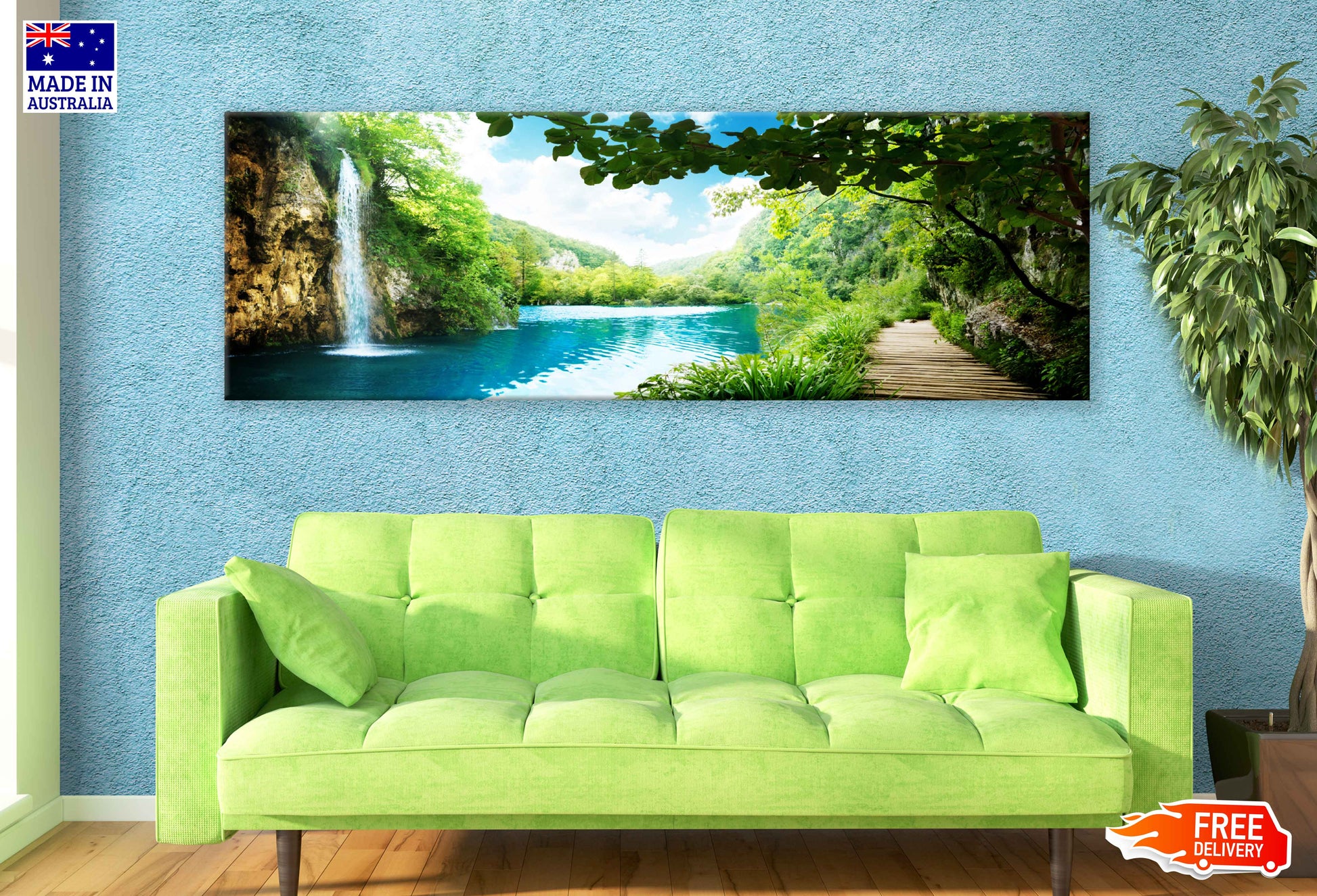 Panoramic Canvas Deep Forest Scenery Photograph Croatia High Quality 100% Australian Made Wall Canvas Print Ready to Hang
