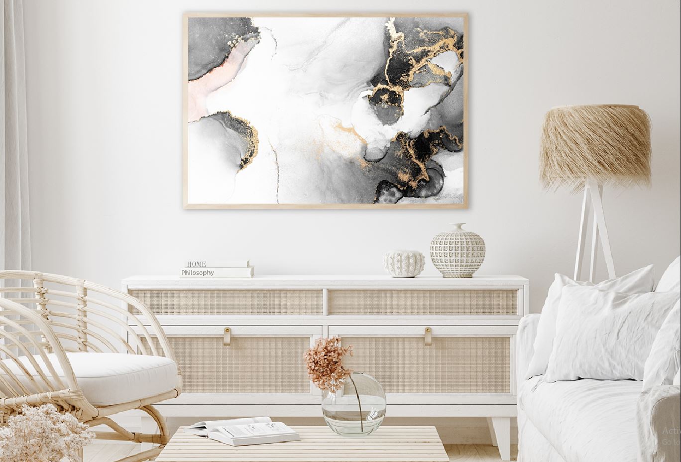 Black & Gold Marble Abstract Design Home Decor Premium Quality Poster Print Choose Your Sizes