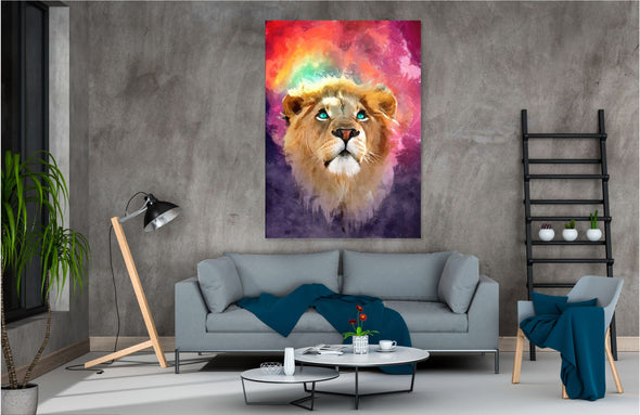 Stunning Lion Abstract portrait Print 100% Australian Made