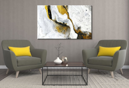 Abstract white ,black ,gold ,grey Print 100% Australian Made