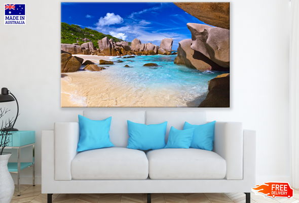 Stunning Beach with Rocks Photograph Print 100% Australian Made
