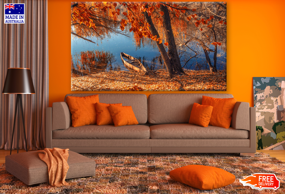 Autumn Tree Forest Near Lake Photograph Print 100% Australian Made