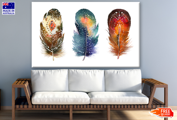 Colourful Feather Painting Print 100% Australian Made