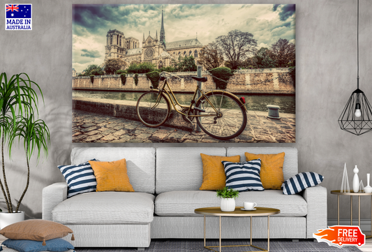 Vintage Bicycle Near Canal Photograph Print 100% Australian Made