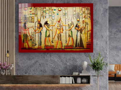 Egyptian God Vector Print Tempered Glass Wall Art 100% Made in Australia Ready to Hang