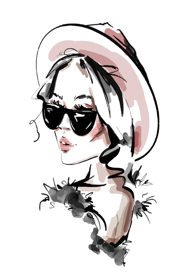 Fashion Girl with Sunglasses Illustration Print 100% Australian Made