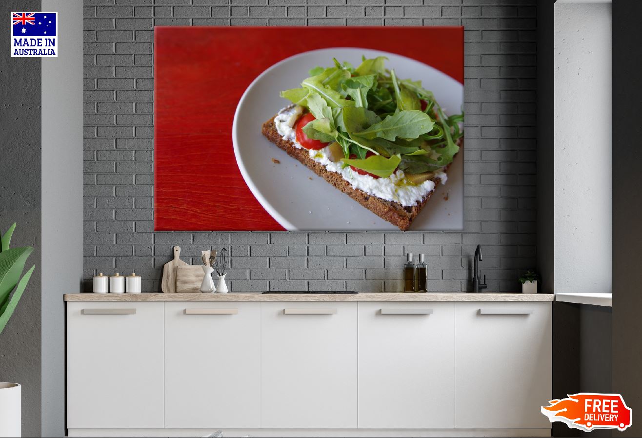 Feta Cheese Sandwich Closeup Photograph Print 100% Australian Made