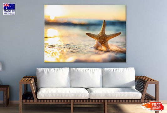 Starfish on Beach View Photograph Print 100% Australian Made