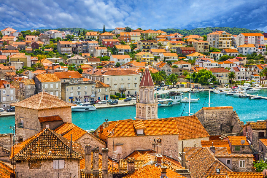 Trogir Croatia Town Blue Sky View Photograph Print 100% Australian Made