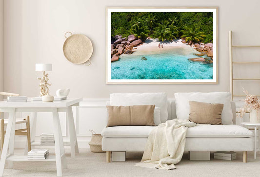 Anse Lazio Praslin Aerial View Photograph Home Decor Premium Quality Poster Print Choose Your Sizes