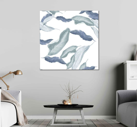 Square Canvas Foliage Leaves Watercolor Painting High Quality Print 100% Australian Made