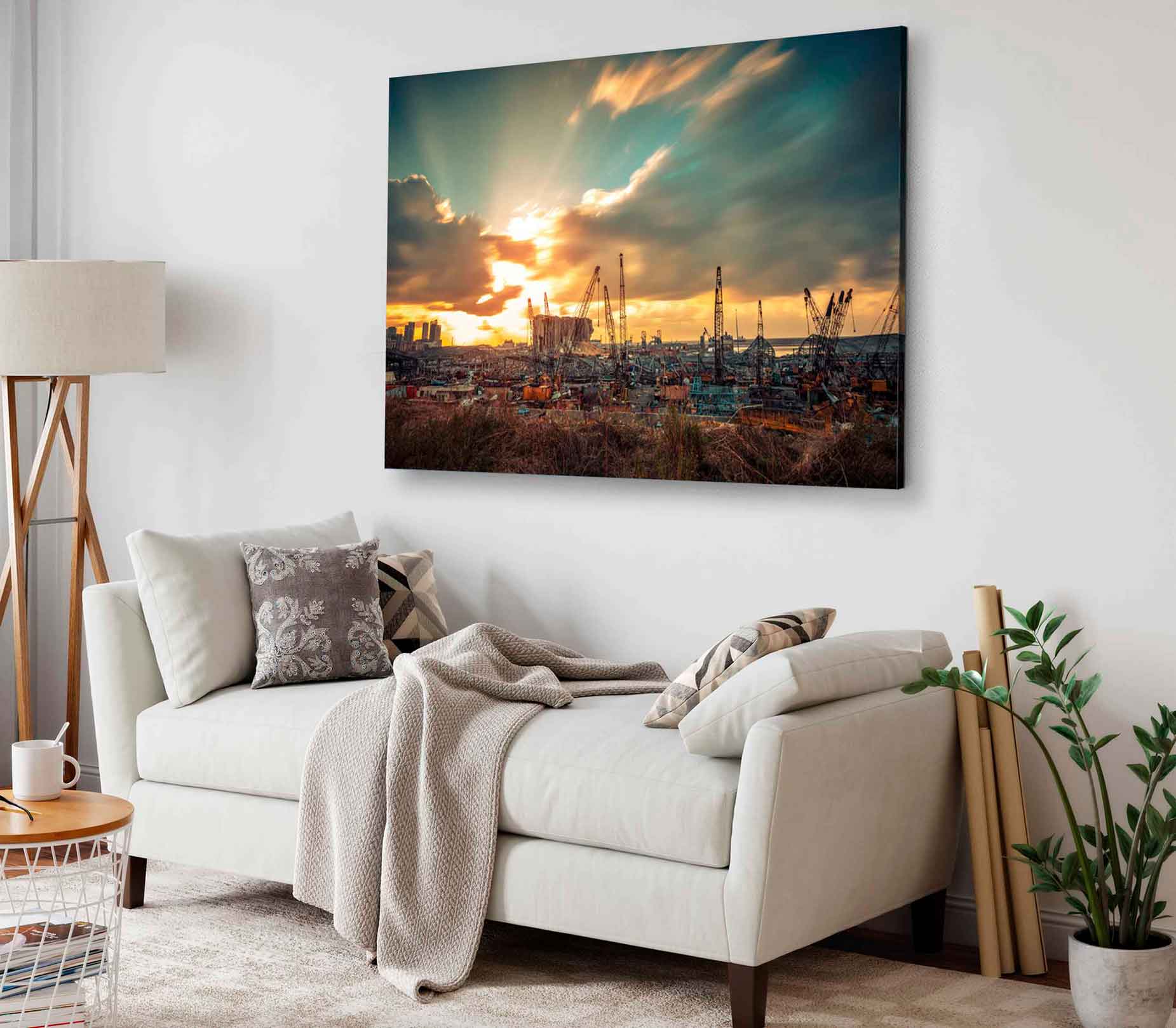 Bella Home Disaster Blast Sunset in Lebanon Print Canvas Ready to hang