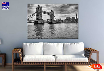 London Bridge & Lake B&W View Photograph Print 100% Australian Made