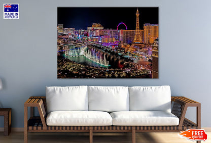 Las Vegas Nevada Night Photograph Print 100% Australian Made