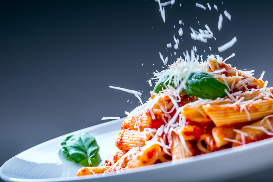 Pasta Penne with Tomato Bolognese Sauce Closeup Photograph Print 100% Australian Made