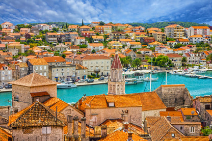 Trogir Croatia Town Blue Sky View Photograph Home Decor Premium Quality Poster Print Choose Your Sizes