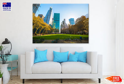 Bryant Park Town View Photograph Manhattan Print 100% Australian Made