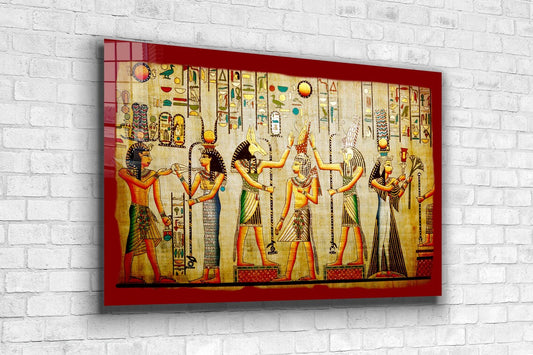 Egyptian God Vector Print Tempered Glass Wall Art 100% Made in Australia Ready to Hang