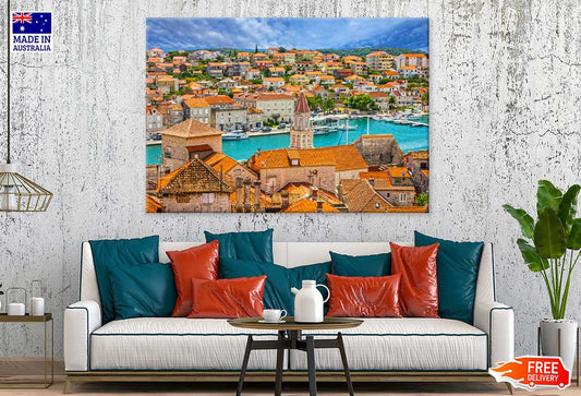 Trogir Croatia Town Blue Sky View Photograph Print 100% Australian Made