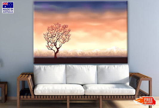 Tree in a Sunset Background Photograph Print 100% Australian Made