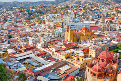 Guanajuato City Aerial View Photograph Print 100% Australian Made