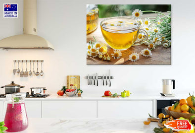 Chamomile Tea with Flower View Photograph Print 100% Australian Made