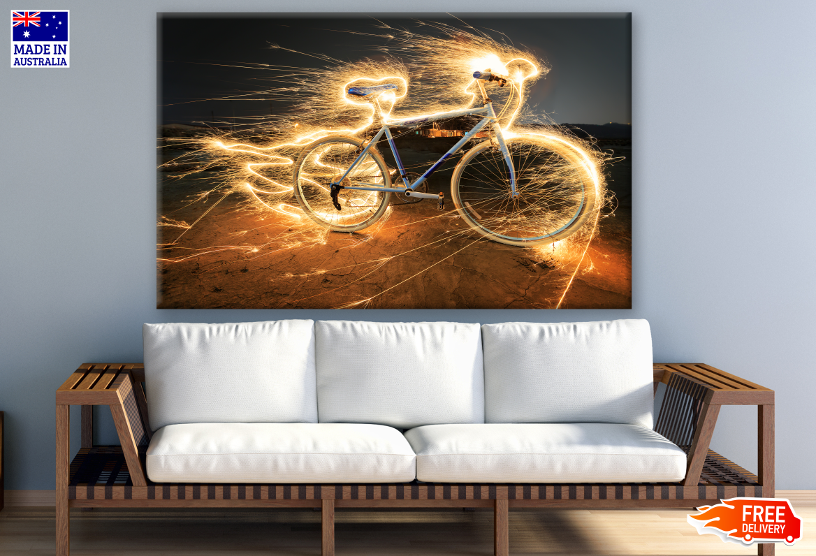 Light Painting Bike Photograph Print 100% Australian Made